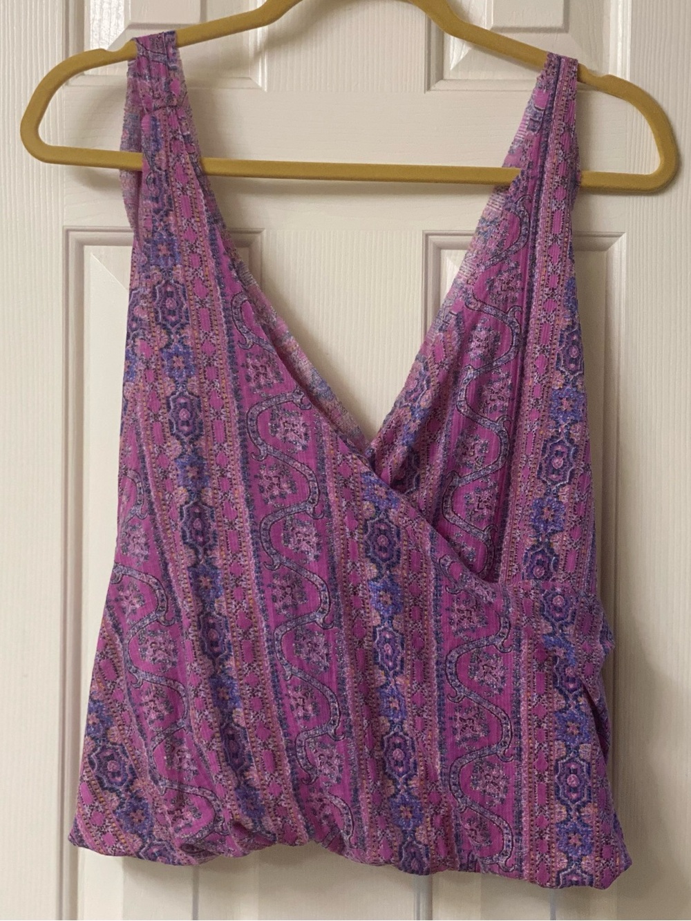 Free People We The Free Summer Bloom Combo V-Neck Twisted Tank Top Size Large